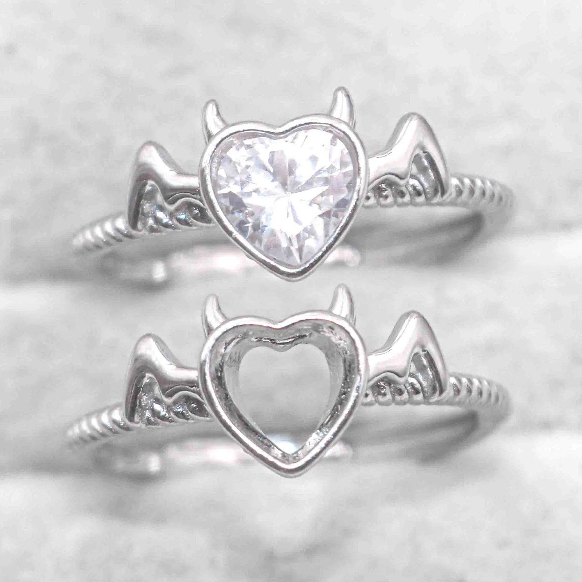 Semi Mount 6*6mm Sterling Silver Ring Heart Shape Empty Frame Blank Support Bezel Setting S925 Base Without Center for DIY Inlay