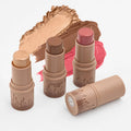 Contour Blush Highlighter Bronzer Stick Set of 3 Pcs Non-Greasy Waterproof Long-lasting Fair Contour Stick Makeup Contour Kit