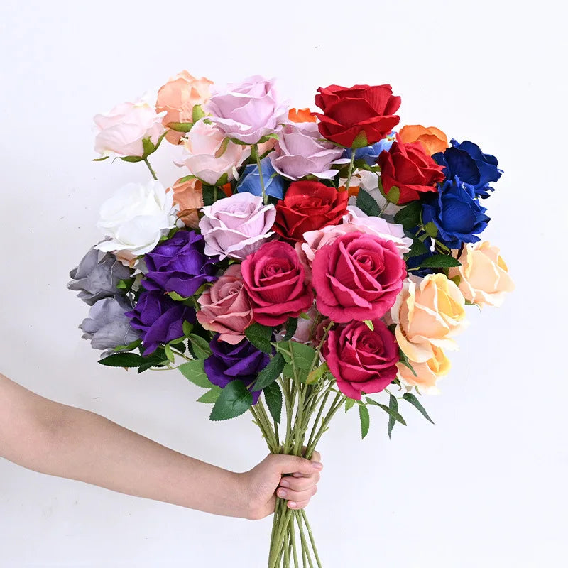 Wholesales Faux Flowers Arrangement Home Wedding Party Decoration Silk Rose Floral Real Touch Artificial Flowers