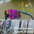 Photochromic MTB Cycling Glasses Men Women Outdoor Running Polarized Goggles UV400 Bike Bicycle Eyewear Sunglasses