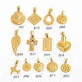 Trendy 18k PVD Gold Plated Single Charm Pendant Stainless Steel Sun Rose Water Drop Design Gift Party Fashion Jewelry Necklaces