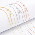 WHOLESALE BULK PRICE 18 Inch S925 Sterling Silver  0.8 mm Universal Box Chain With Pin and Ball Choker Necklace DIY Accessories
