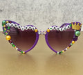 Mardi Gras Glasses Decor Mardi Gras Parade Sunglasses Carnival Queen Sunglasses Decor