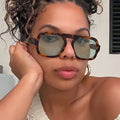 2025 Hot Selling Square Large Frame Sunglasses Ins Personality Retro Vintage Oversized Sunglasses