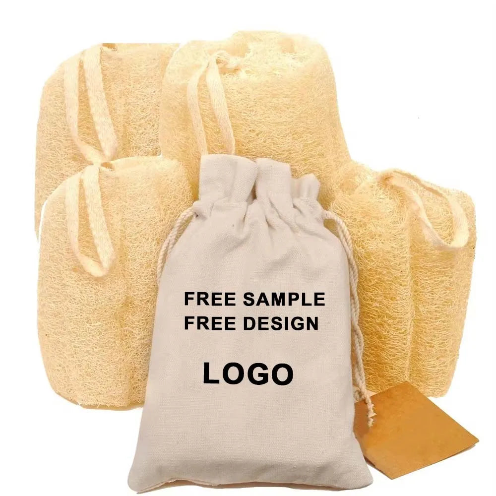 Custom Logo Loofah Sponge Exfoliating Body Scrubber Deep Clean Luffa Sponges Are Skin Friendly Vegan Bath Sponges