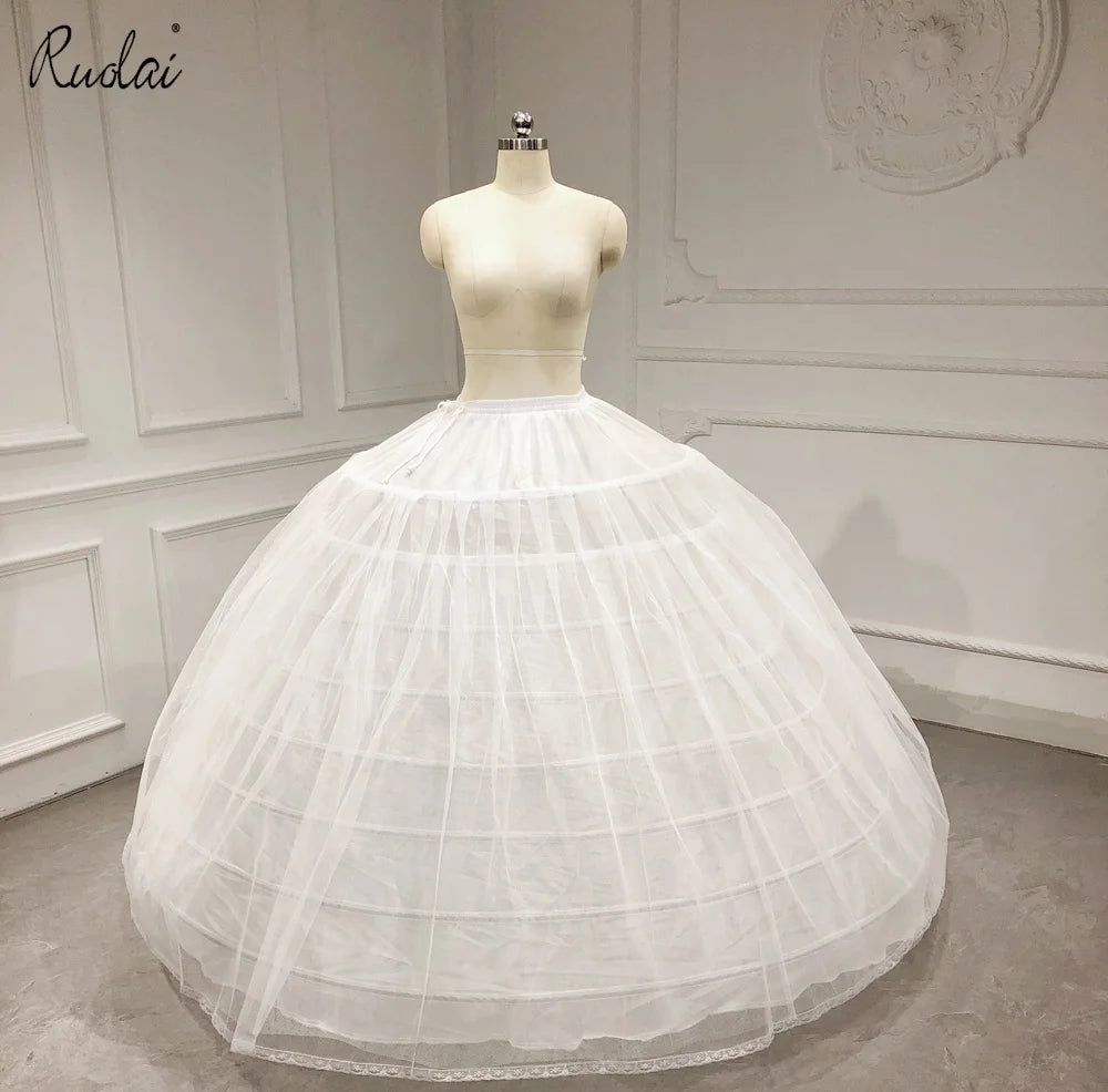 Ruolai ASP-002 Latest Quinceanera Gowns Huge Ball Gown 8 Hoops With One Layer Net Petticoats Crinoline for Wedding Dress