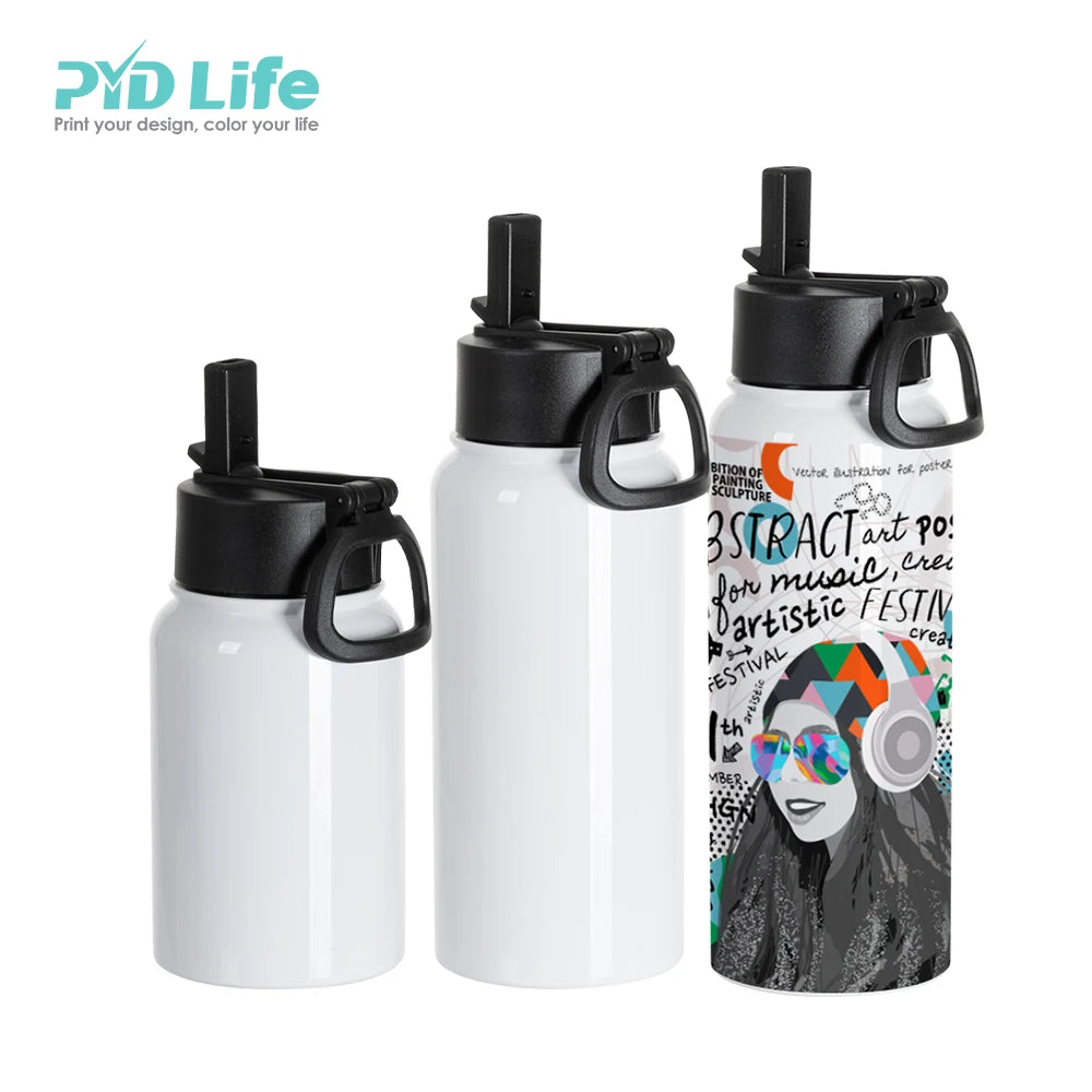 17oz 25oz 30oz Custom Sublimation Stainless Steel Water Bottles Blank Sport Tumblers with Straw Lid Wholesale Bulk