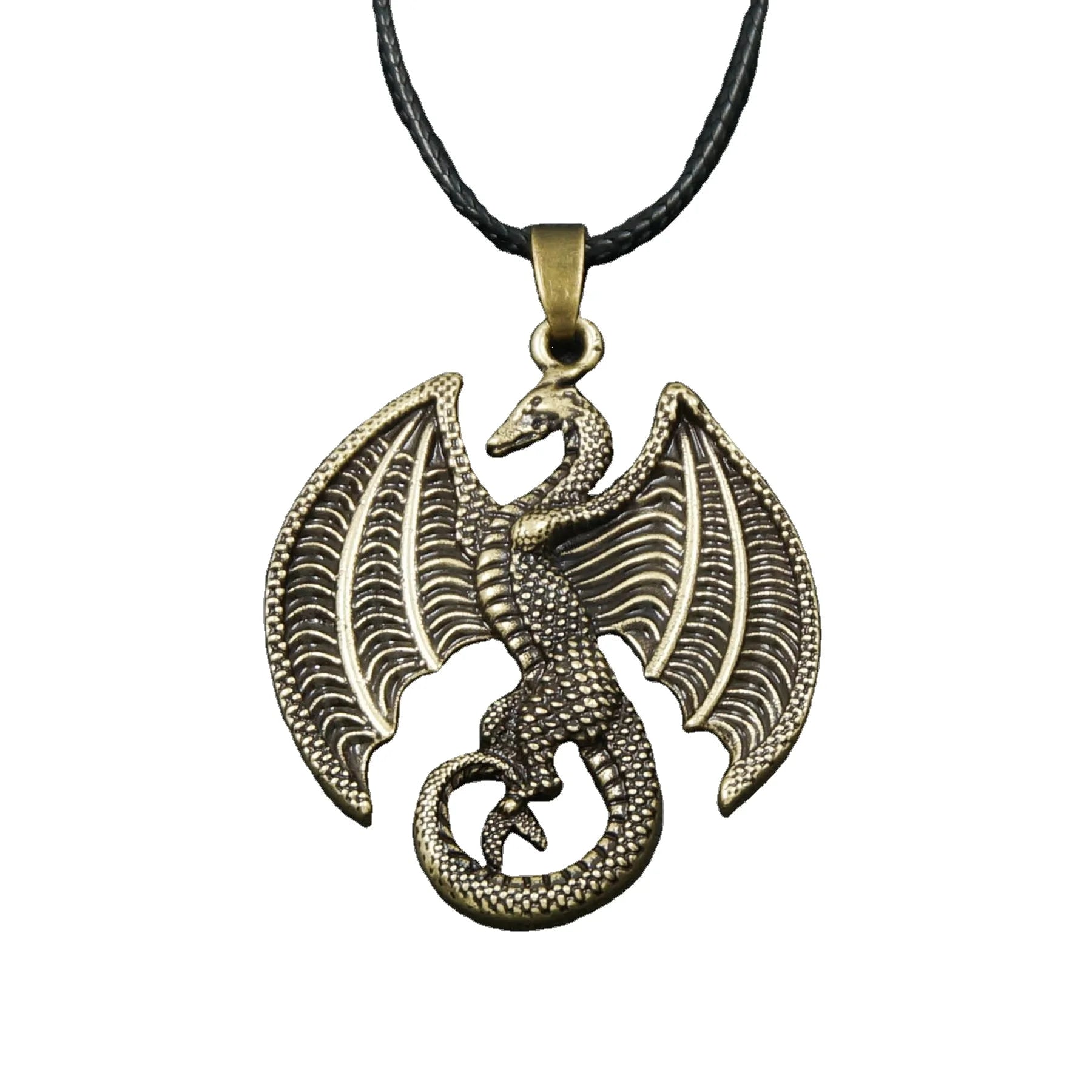 Personalized Viking Ancient Bronze Personalized Viking Ancient Bronze Flying Dragon Necklace for Men and Women Birthday Party Je