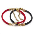 Nautical Bracelet Stainless Steel Black Red Braided Rope Bracelet for Diy Bracelet Jewelry Making