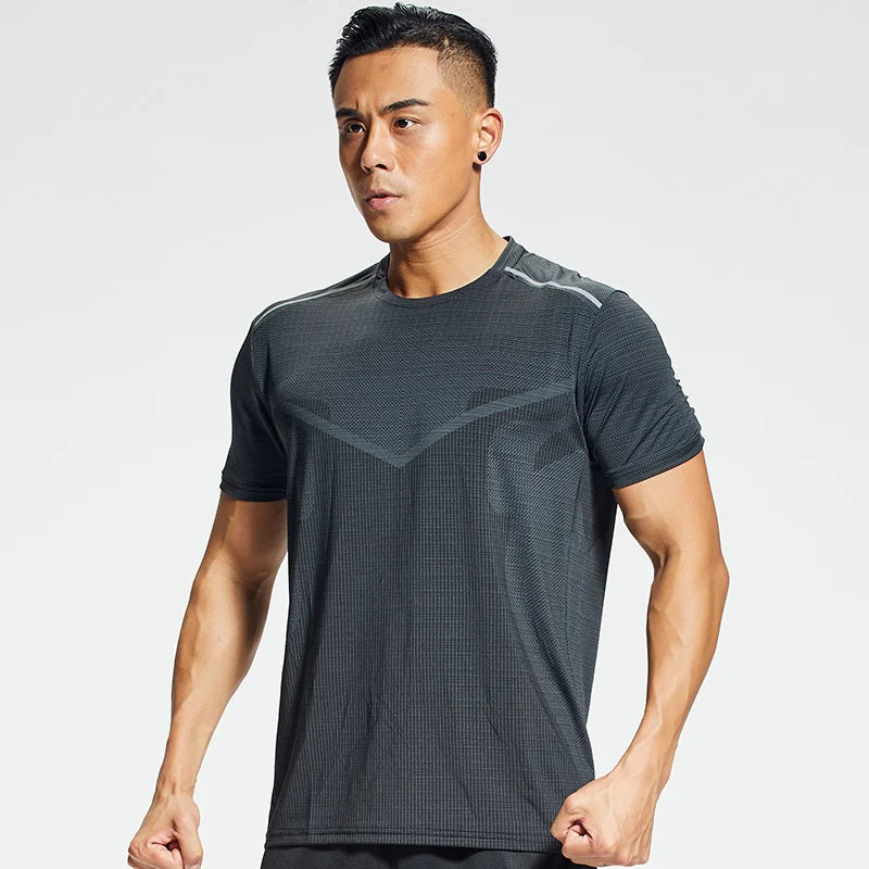Men Lightweight Running Shirts Dry Fit Marathon Top Tee Cool Dry Short Sleeve Athletic T-Shirts