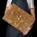 Teak Wood End Grain Cutting Board Butcher Block Counter Top Kitchen Double Sided Wooden Butcher Block