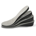 Comfortable Gray PU Height Increase Insoles with Invisible Heels and Elevating Inserts for Shoe Replacement (Custom Logo Option)