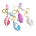 Cute Acrylic Seashell Keychain 3D Conch Pendant Summer Beach Bag Charm Car Keyring