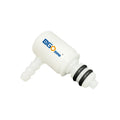 [MSC0108CH-L] 1/8 Valved Hose Barb Elbow Coupling Insert  Plastic Quick Male Connector