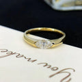 Ruyi Jewelry 14K Solid Gold Ring 0.5ct Lab Diamonds Marquise Cut Classic Wedding Ring for Women's Everyday Anniversary Gifts