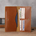 Genuine Slim Wallet Men Leather Bifold Handbag Card Holder Casual Luxury Crazy Horse Leather Long Purse for Business