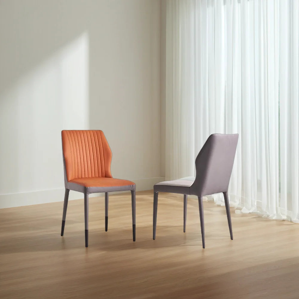 2024 Modern French Mode Leather Dining Chair with Big Soft Back Luxury Home Office and Apartment Furniture for Hotels