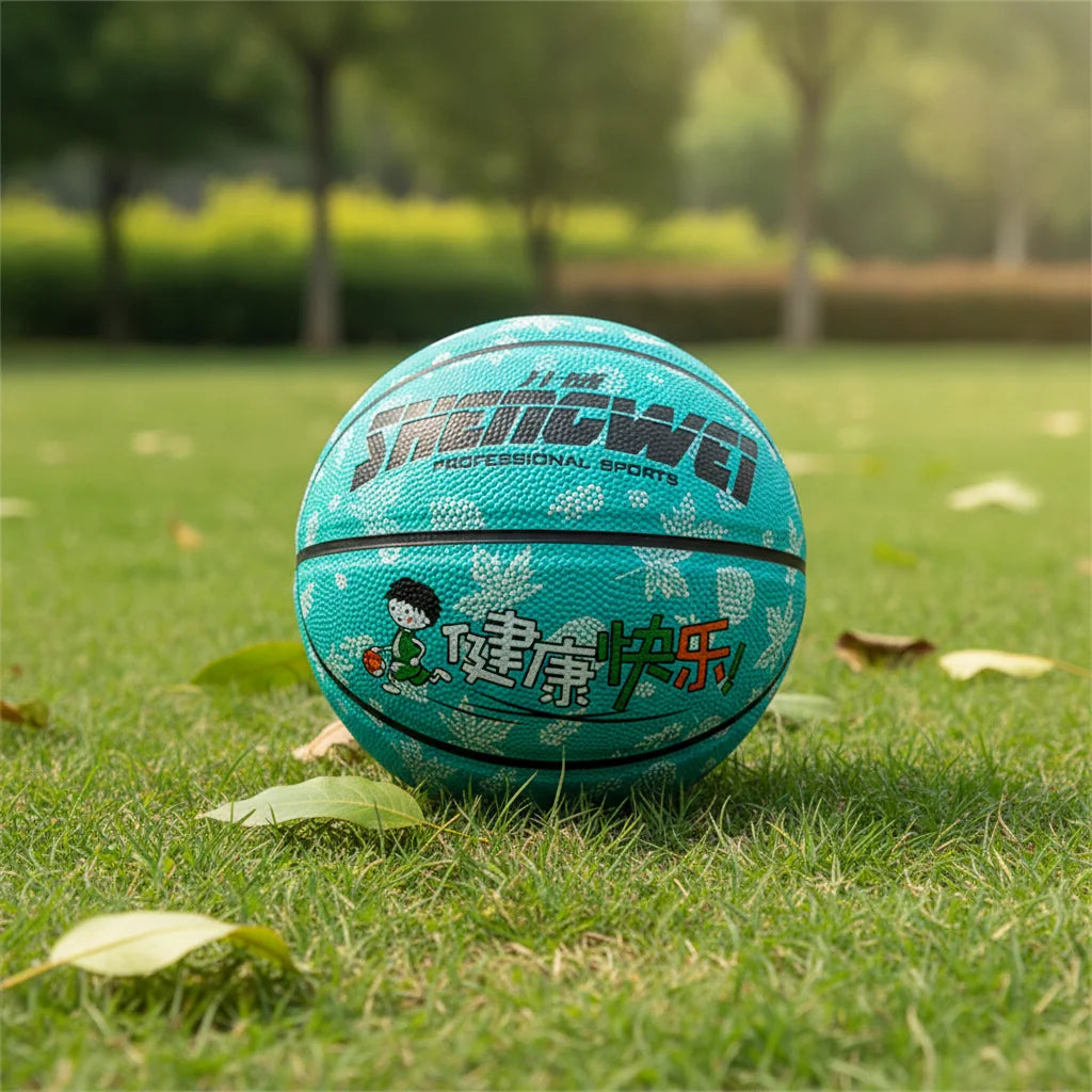 Custom Durable Basketball with Butyl Bladder 620g Weight Genuine Leather Customizable Size & Color Printed Unique Design