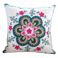 Hot Sale 18x18 Inch Embroidered Floral Pattern Cushion Cover Woven Throw Pillow Cover for Home or Hotel Use