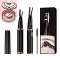 Top Seller 3D Mini Electric Rechargeable Heated Black Eyelash Brush Comb Eyelash Curler Portable 1082 Makeup Kit Pink Plastic