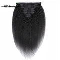 Raw Unprocessed Yaki Clip-In Remy Human Hair Extensions Afro Kinky Straight Factory Seamless PU Skin Weft Clip in Hair Extension