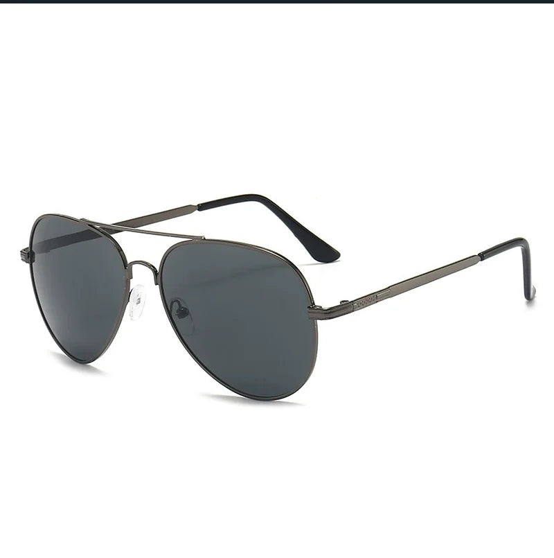 Men Driving Glasses  Double Bridge Metal Sun Shades Eyewear Sunglasses