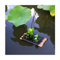 Resin Craft Floating Pond Decoration Frog Sculpture Statue Handmade Hand-painted Europe America Style Animal Statue Sitting Lifa