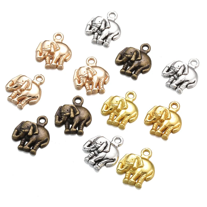 Elephant Charms Antique Silver Color Pendant Fit Making Bracelets Jewelry Findings DIY Accessories 16*13mm D957