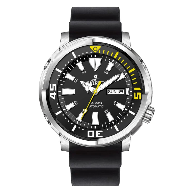 Men Mechanical Watches Luxury Rubber Strap Brand Automatic Wristwatches 20ATM Waterproof Diver  Automatic Wristwatch