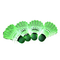 WHIZZ Colorful Flashing Nylon Shuttlecock 4 Piece LED Badminton for Outdoor