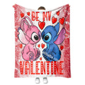 Wholesale Valentine Gift Stitch Angel Fleece Blanket for Couples Romantic Decor Valentines Day Blanket