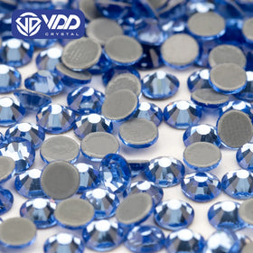 VDD 028 Lt.Sapphire High Quality Hot-Fix Glass Rhinestone Crystal Flatback Strass Stones DIY Garment Decoration Wedding Dress