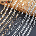 C216  1m/lot Chainnickel Free18k Gold Rhodium Platedcopperzirconsjewelry Accessoriesdiy Bracelet Necklace Making Findings