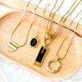 Wholesale Chunky Custom Necklace Fashion Jewelry Flower 18K Gold Pated Stainless Steel Pendant Chain Necklace for Women