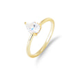 Plated Engagement Diamond Couple Pear Cut Ring Gold Well Designed Sterling Silver 14K 30 Women's Round Zircon Stone Claw Setting