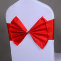 Elastic Spandex Wedding Red Chair Bows Sashes for Birthday Party