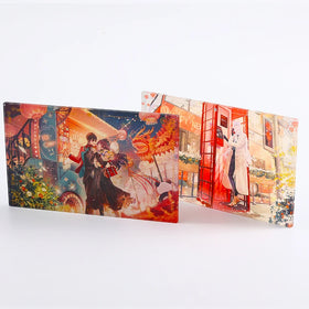 Custom Logo Printed Clear Acrylic Epoxy Standee Flowing Liquid Glitter Holo Shake Display Stand Plastic Anime Quicksand Standee
