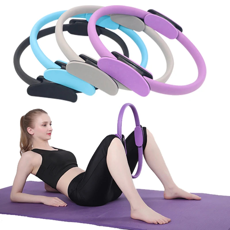 Customized Pink Circle Pilates Yoga Ring Power Workout Stretch Exercises Equipment