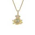 CN333 Brass Prong Setting Zircon Pendant Iced Out Hip Hop CZ Necklace Bling Bling Jewelry MegaBDM