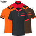 Waiter Work Wear Uniform Custom Logo Silk Screen Printed Polyester Polo Shirt Unisex Restaurant Hotel Kitchen Chef Cafe Bar