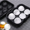 Silicone 6 Cavity Round Ice Ball Mold Easy Release Circle Big Ice Cube Tray