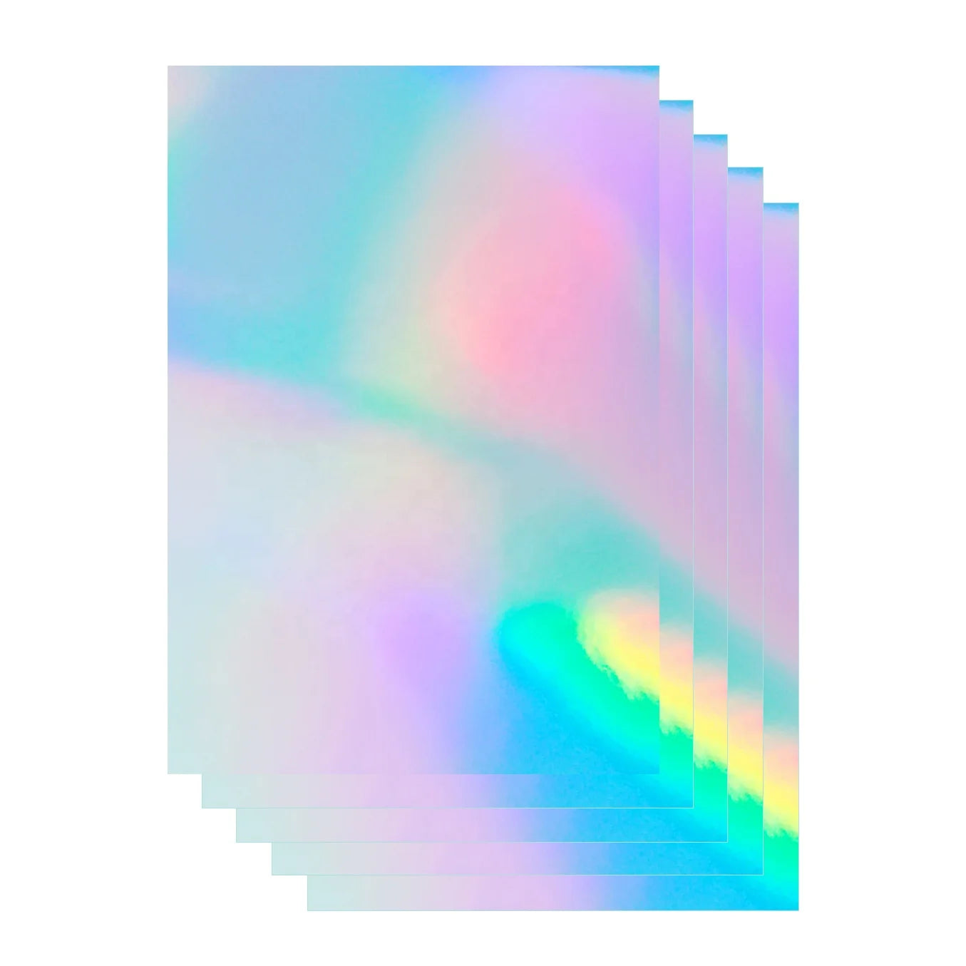 Precut  Holographic Printable Waterproof Cardstock Labels Full Sheet US Letter Size Post Card Paper Inkjet Laser Printer