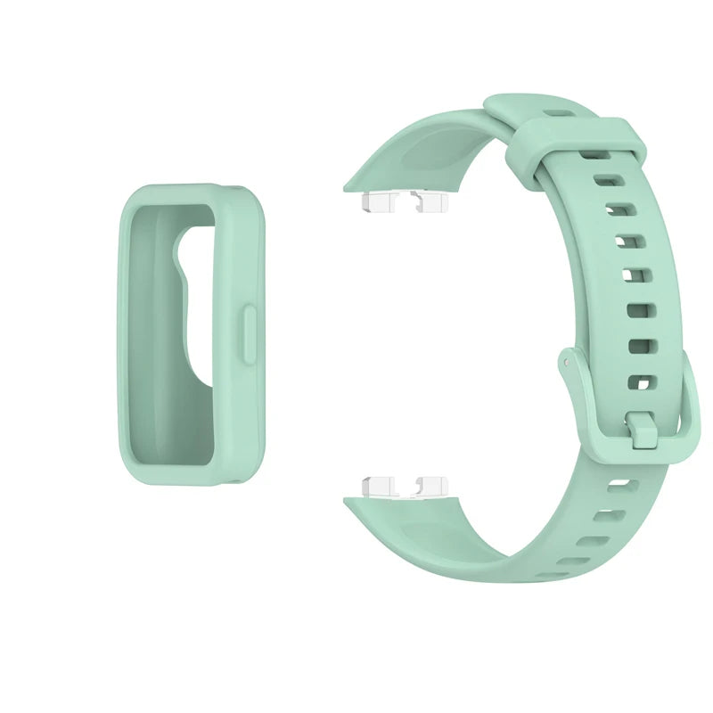 Set Silicone Strap Case for Huawei Band 10 9 8 Protective Cover Wristband Correa Bracelet