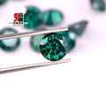 Baifu Jewelry Factory Price Round Loose Dark Green Moissanite Stone
