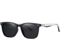 Fashionable Retro Glass Sunglasses for Men Women New Trendy Square Rivet Style Blue White Frame Polarized Oversized Sun Glasses