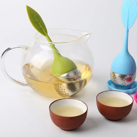 Silicone Handle Tea Infuser with Stainless Steel Fine Mesh Strainers Premium Tea Strainer Set