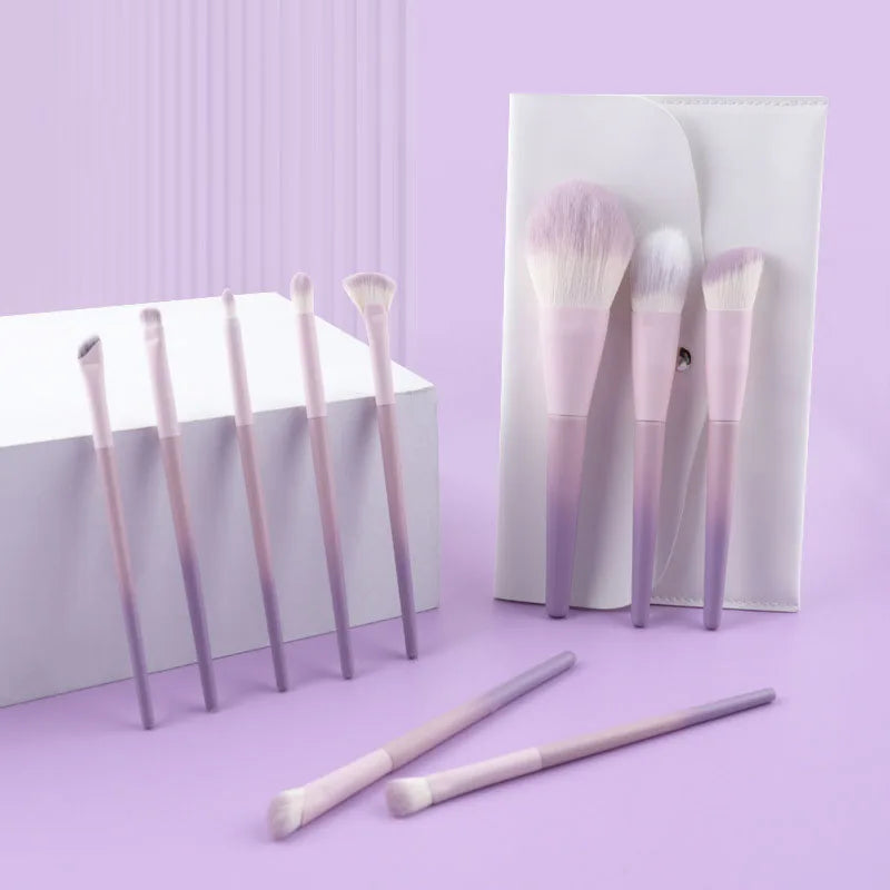 New 10pcs Xingdai Purple Makeup Brush Set Convenient Package Soft Makeup Brush Full Set of Beauty Tools