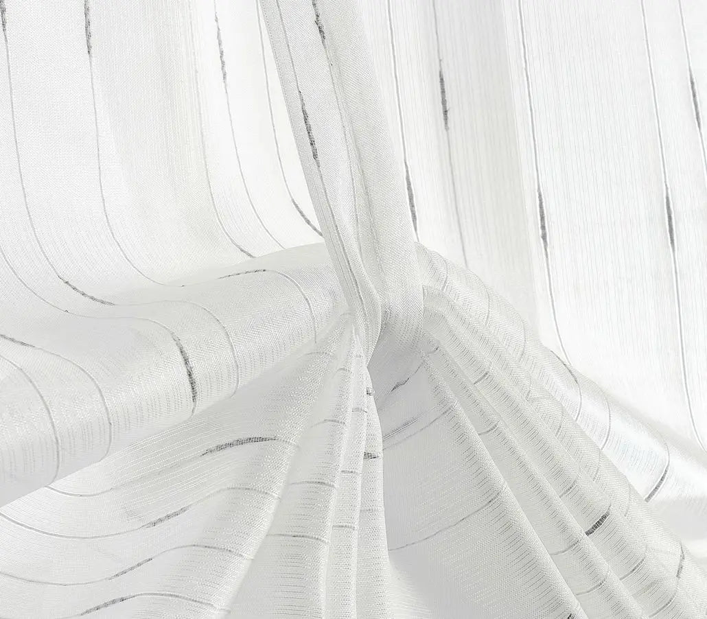 Fancy Thick Plain Style Linen Voile Curtain Net Material Fabric for Window Curtains