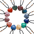 Wholesale Natural Crystal Pendant Healing Heart Quartz Necklace love Gemstone Pendant