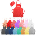 Pattern Adjustable Baking Girl Children Colorful Child Size Cute Cooking Kitchen Kids Chef Hat and Apron Set